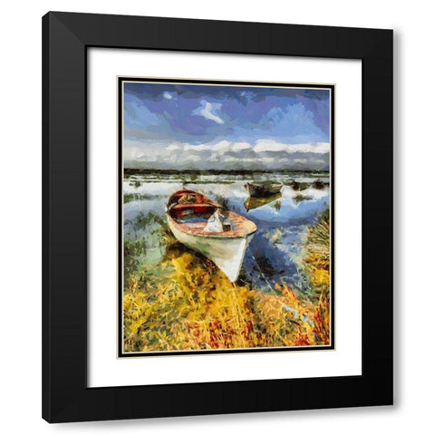 Old Boat III Black Modern Wood Framed Art Print with Double Matting by Medeiros, Celito