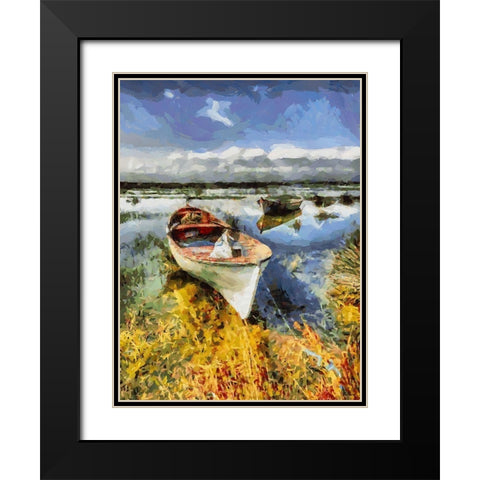Old Boat III Black Modern Wood Framed Art Print with Double Matting by Medeiros, Celito