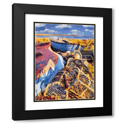 Old Boat VI Black Modern Wood Framed Art Print with Double Matting by Medeiros, Celito