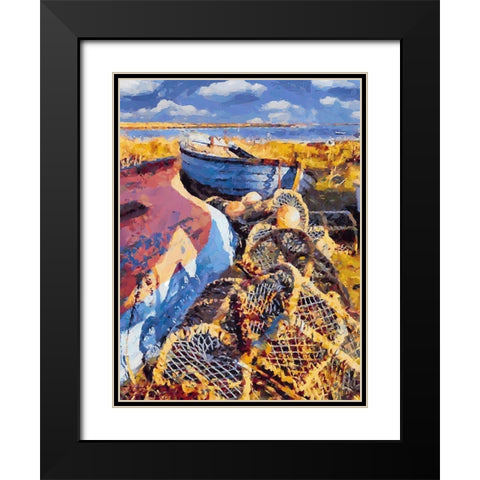 Old Boat VI Black Modern Wood Framed Art Print with Double Matting by Medeiros, Celito