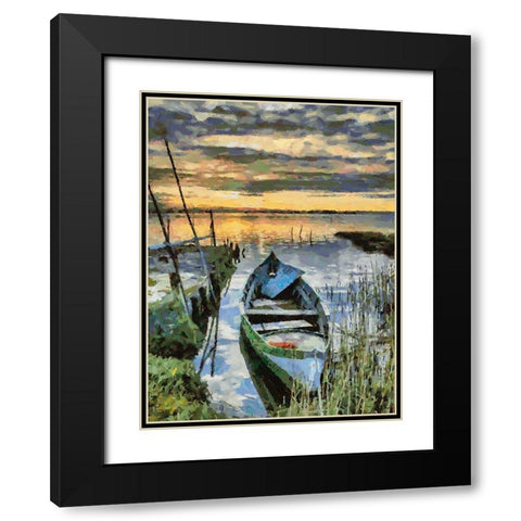 Old Boat VIII Black Modern Wood Framed Art Print with Double Matting by Medeiros, Celito