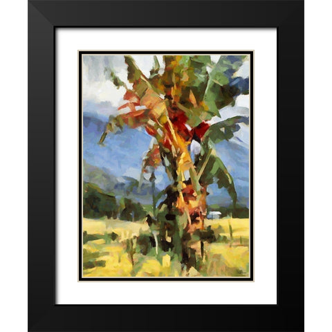 Banana Tree II Black Modern Wood Framed Art Print with Double Matting by Medeiros, Celito