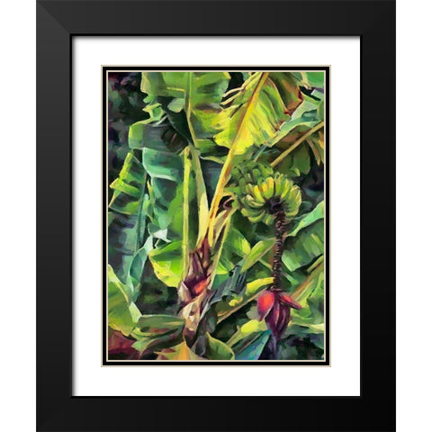Banana Tree IV Black Modern Wood Framed Art Print with Double Matting by Medeiros, Celito