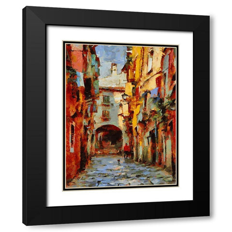 City Life IV Black Modern Wood Framed Art Print with Double Matting by Medeiros, Celito