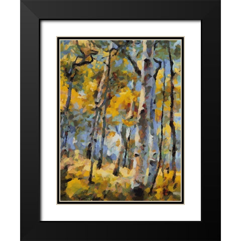Birch Variation VIII Black Modern Wood Framed Art Print with Double Matting by Medeiros, Celito