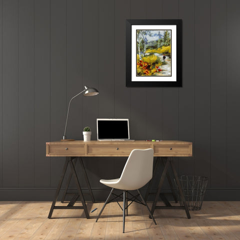 Romantic Nature in Autumn VII Black Modern Wood Framed Art Print with Double Matting by Medeiros, Celito