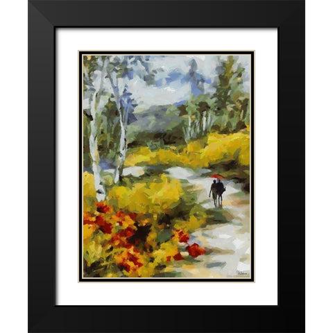 Romantic Nature in Autumn VII Black Modern Wood Framed Art Print with Double Matting by Medeiros, Celito