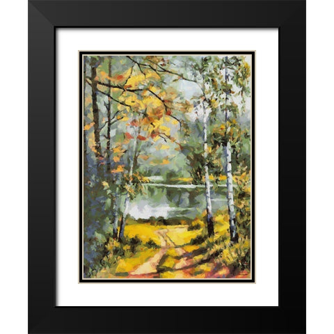 Romantic Nature in Autumn VIII Black Modern Wood Framed Art Print with Double Matting by Medeiros, Celito