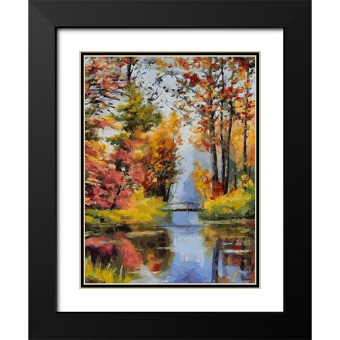 Romantic Nature in Autumn XI Black Modern Wood Framed Art Print with Double Matting by Medeiros, Celito