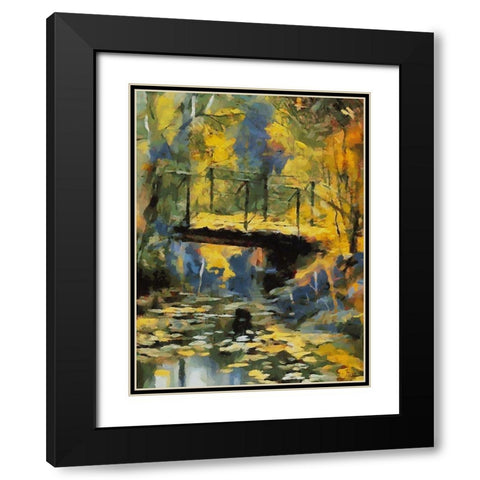 Romantic Nature in Autumn XVI Black Modern Wood Framed Art Print with Double Matting by Medeiros, Celito