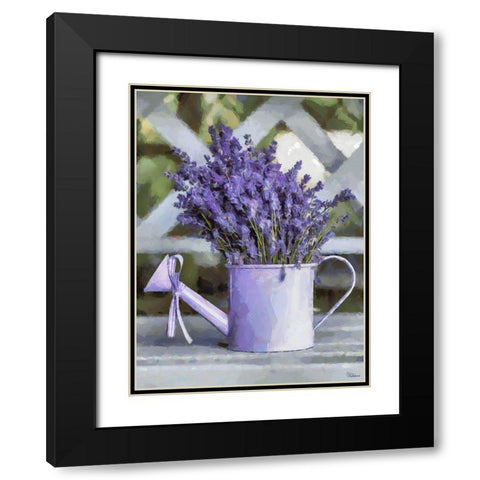 Purple Can with Lavender Black Modern Wood Framed Art Print with Double Matting by Medeiros, Celito