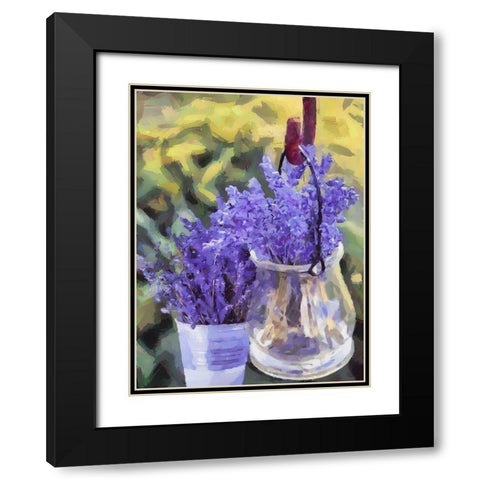 Container with Lavender Black Modern Wood Framed Art Print with Double Matting by Medeiros, Celito