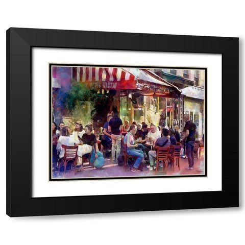 Late Afternoon in France Black Modern Wood Framed Art Print with Double Matting by Medeiros, Celito