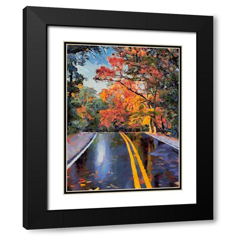 Road like a Mirror Black Modern Wood Framed Art Print with Double Matting by Medeiros, Celito
