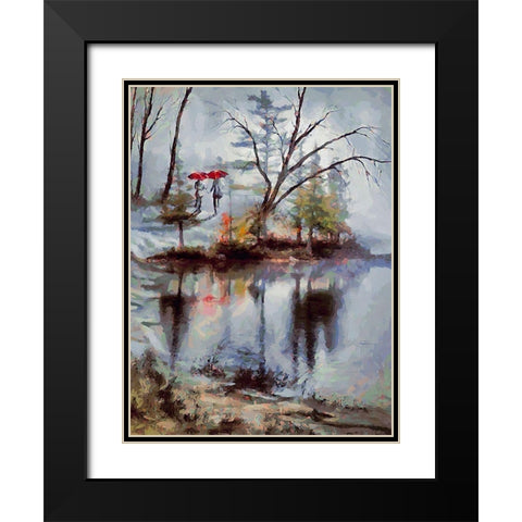 Winter Date  Black Modern Wood Framed Art Print with Double Matting by Medeiros, Celito
