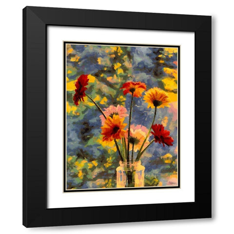 Flower in the Vase Black Modern Wood Framed Art Print with Double Matting by Medeiros, Celito