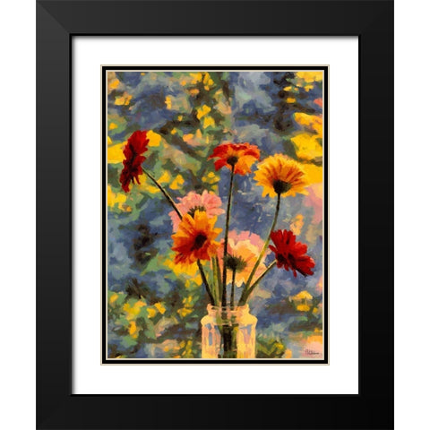 Flower in the Vase Black Modern Wood Framed Art Print with Double Matting by Medeiros, Celito