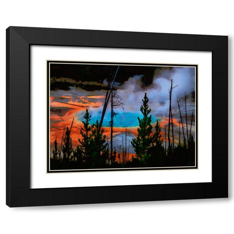 Memory of Yellowstone Black Modern Wood Framed Art Print with Double Matting by Medeiros, Celito