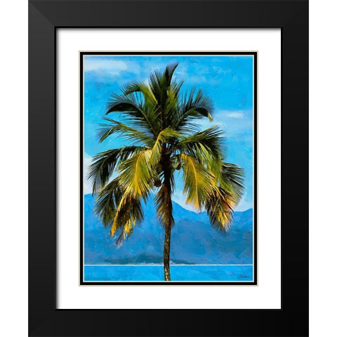 Pink a Purple Flowering Tree Black Modern Wood Framed Art Print with Double Matting by Medeiros, Celito