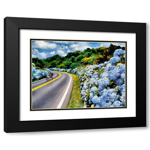 Paradise on Earth Black Modern Wood Framed Art Print with Double Matting by Medeiros, Celito