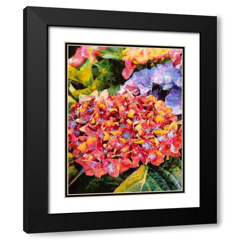Red - Yellow Flower Black Modern Wood Framed Art Print with Double Matting by Medeiros, Celito