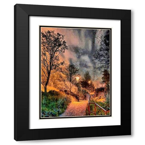 Path with the Sky Black Modern Wood Framed Art Print with Double Matting by Medeiros, Celito