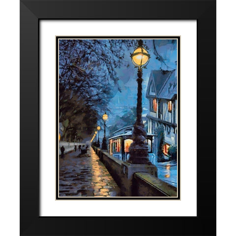 Cable Car in San Francisco II Black Modern Wood Framed Art Print with Double Matting by Medeiros, Celito