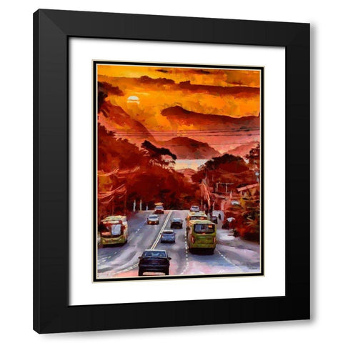 Return home Black Modern Wood Framed Art Print with Double Matting by Medeiros, Celito