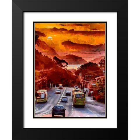 Return home Black Modern Wood Framed Art Print with Double Matting by Medeiros, Celito