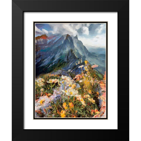 Memmories of the Dolomites Black Modern Wood Framed Art Print with Double Matting by Medeiros, Celito