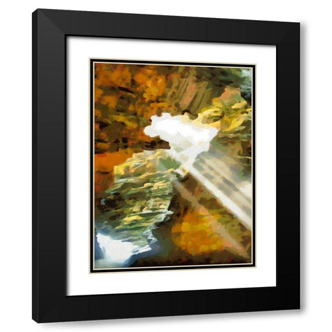 Rays of Light between the Rocks Black Modern Wood Framed Art Print with Double Matting by Medeiros, Celito