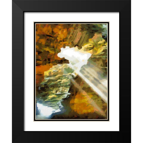 Rays of Light between the Rocks Black Modern Wood Framed Art Print with Double Matting by Medeiros, Celito
