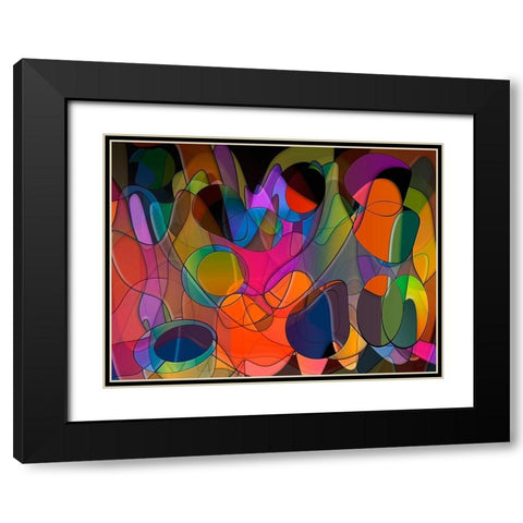 The Game with Colours Black Modern Wood Framed Art Print with Double Matting by Medeiros, Celito