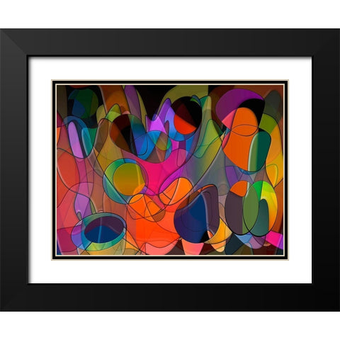 The Game with Colours Black Modern Wood Framed Art Print with Double Matting by Medeiros, Celito