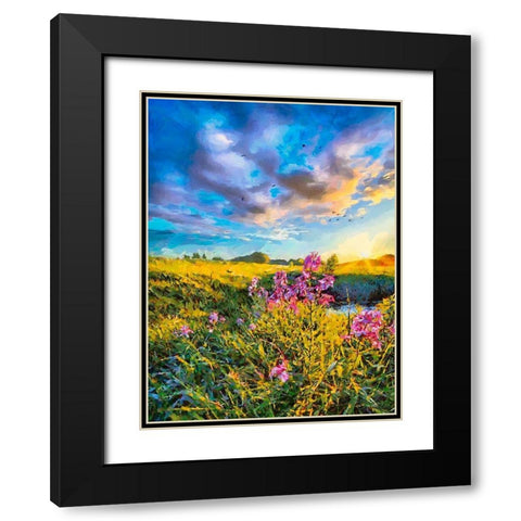 Beautiful Nature Black Modern Wood Framed Art Print with Double Matting by Medeiros, Celito