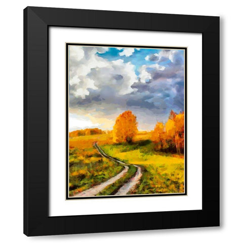 Long Way Home III Black Modern Wood Framed Art Print with Double Matting by Medeiros, Celito