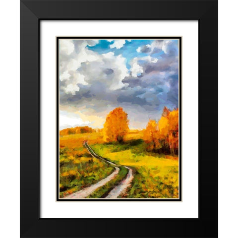 Long Way Home III Black Modern Wood Framed Art Print with Double Matting by Medeiros, Celito