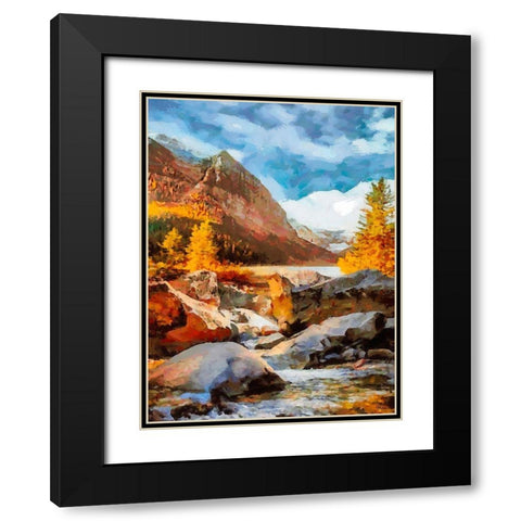 Dolomity Mountains I Black Modern Wood Framed Art Print with Double Matting by Medeiros, Celito