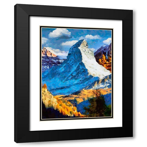 Matternhorn in the Alps II Black Modern Wood Framed Art Print with Double Matting by Medeiros, Celito