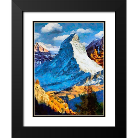 Matternhorn in the Alps II Black Modern Wood Framed Art Print with Double Matting by Medeiros, Celito