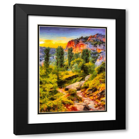 Dolomity Mountains III Black Modern Wood Framed Art Print with Double Matting by Medeiros, Celito