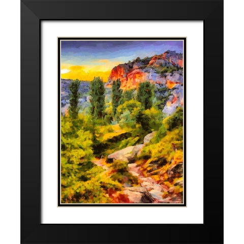 Dolomity Mountains III Black Modern Wood Framed Art Print with Double Matting by Medeiros, Celito