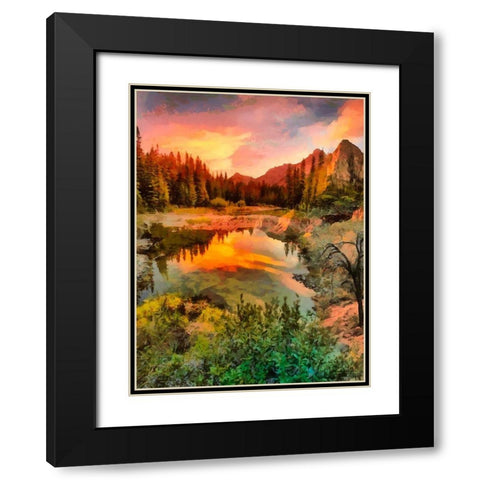 Dolomity Mountains IV Black Modern Wood Framed Art Print with Double Matting by Medeiros, Celito