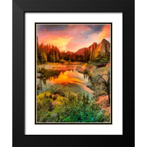 Dolomity Mountains IV Black Modern Wood Framed Art Print with Double Matting by Medeiros, Celito