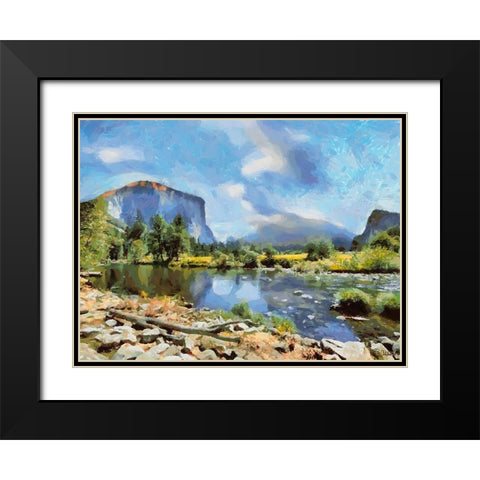 Yosemite NP2 Black Modern Wood Framed Art Print with Double Matting by Medeiros, Celito
