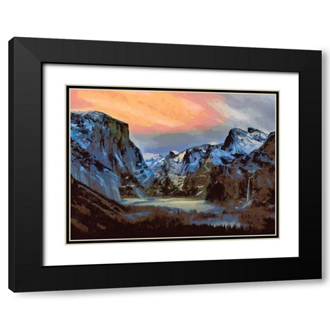 Yosemite NP8 Black Modern Wood Framed Art Print with Double Matting by Medeiros, Celito