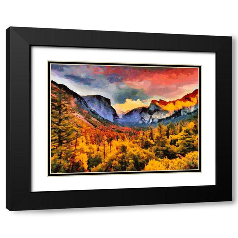 Yosemite NP11 Black Modern Wood Framed Art Print with Double Matting by Medeiros, Celito