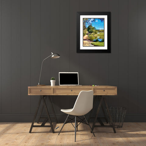 Village in Brazil Black Modern Wood Framed Art Print with Double Matting by Medeiros, Celito