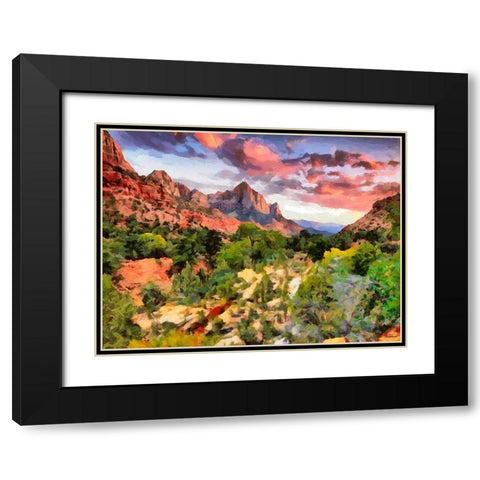 Beauty of Rocks I Black Modern Wood Framed Art Print with Double Matting by Medeiros, Celito