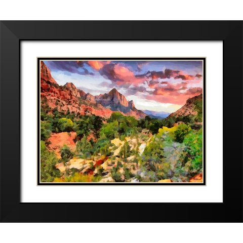 Beauty of Rocks I Black Modern Wood Framed Art Print with Double Matting by Medeiros, Celito